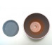 Горшок для цветов керамический с поддоном Перламутр бутон серый 18см  РС 56/3