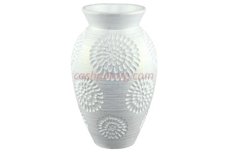 Ваза для цветов керамическая Астра белая ваза классика h29см, 24-223