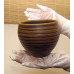 Горшок для цветов керамический с поддоном Модерн классика шоколад 15см (2-05)  33-005